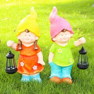 太阳别能提灯男JRV孩女花孩摆件阳台园装饰布置景庭院墅观家居摆