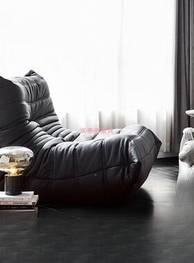 德致毛毛OPE虫懒人闲沙发o家用阳台躺卧小户型奶油风tog单人休发