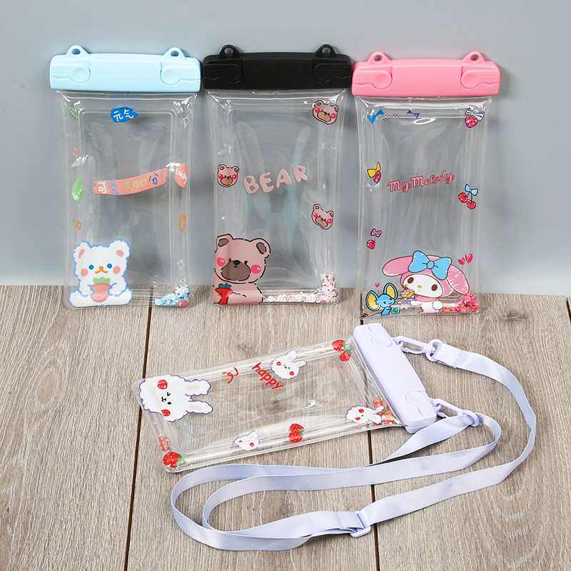 TRANSLANCING WATERPROOF TOUCH CARTOON SLEEVE DRIFTING SEALED WATER BAG DIVING SWIMMING WATER BAG CAN SCREEN ANTI-PVC USE ANTI-MOBILE PHONE
