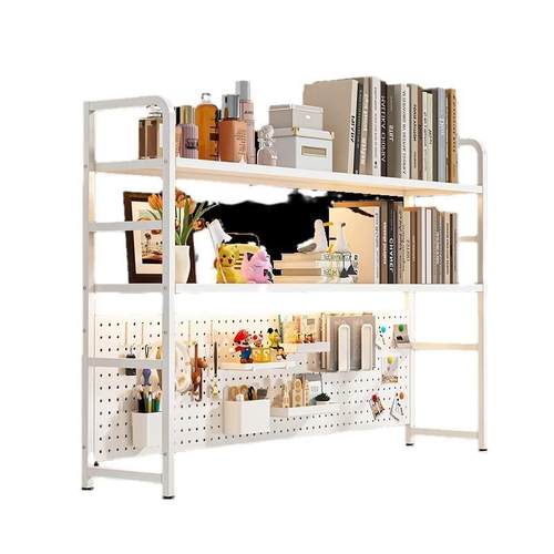 桌面置物架桌上书架洞洞板家用学习书桌多层办公室工位收纳展示架