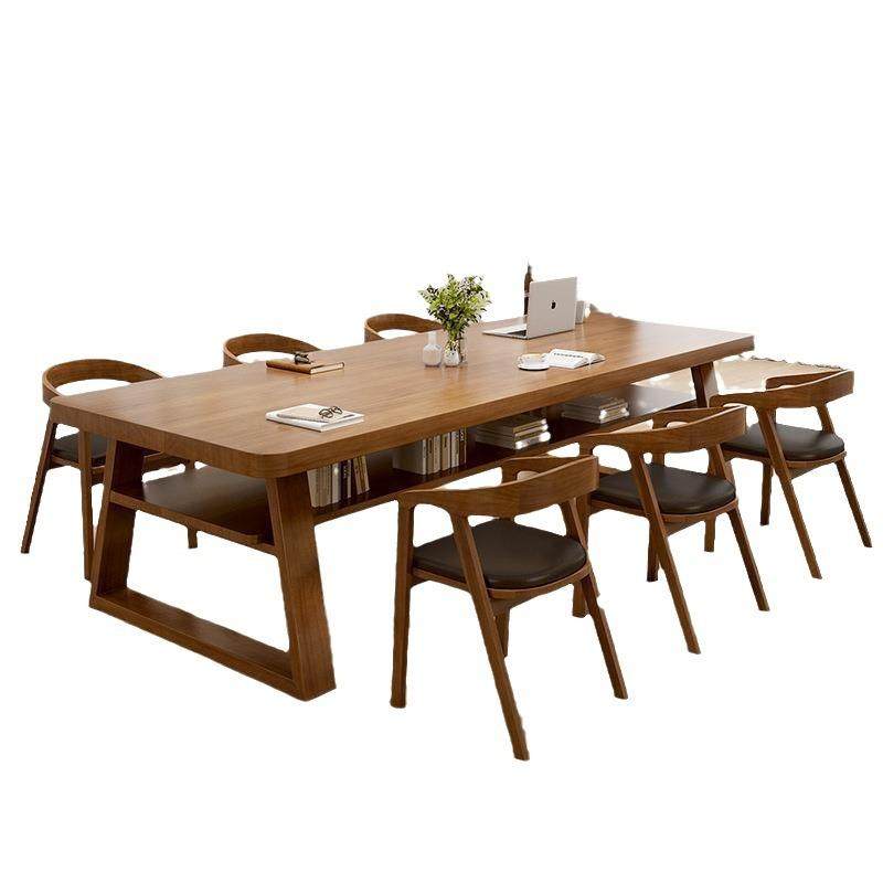 大长桌客厅家用实木桌子餐桌一体式学习书桌书画办公桌工作台桌