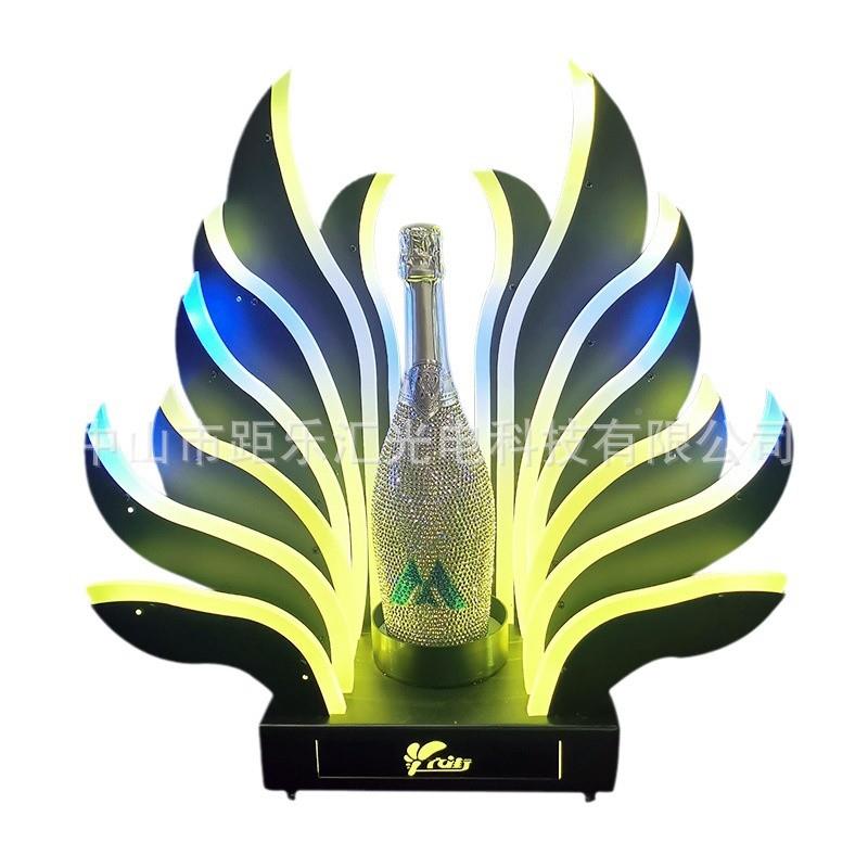 厂666家销发光酒自座酒KT香V酒托红洋酒槟展示架LED吧黑桃aLED吧