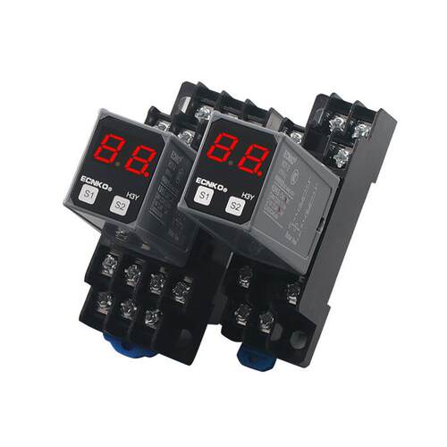 H3Y-2数显时间继电器瞬动可调小型继电器H3Y-4通电延时继电器
