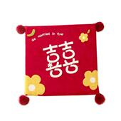 敬茶跪垫一对结婚新郎新娘改口加厚垫子婚礼磕头红色喜垫婚庆用品