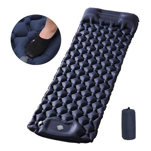 TPU充气垫户外脚踩菱形便携登山露营单人气垫床防潮垫午睡垫地垫