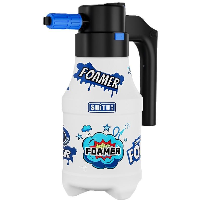 电动车泡沫喷洗壶高压pa壶车专用扇形泡洗沫喷壶气压式194通用雾