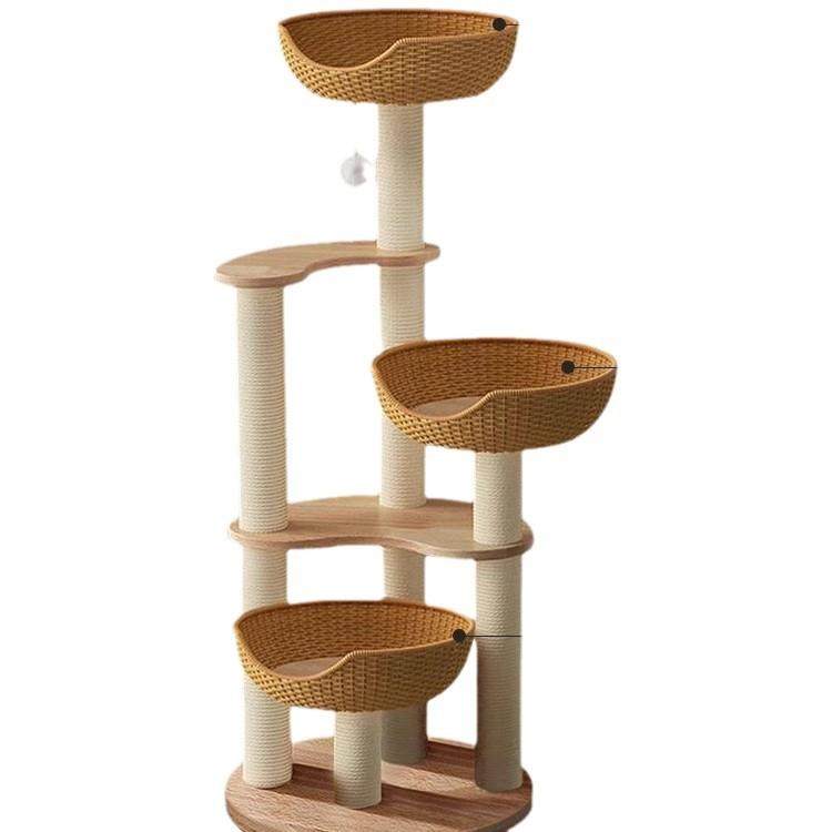 实木藤编猫窝猫爬架子猫树一体小型剑麻多猫小户型不占地,宠物/宠物食品及用品,猫爬架,淘宝优惠券,粉丝福利购,淘宝优惠卷