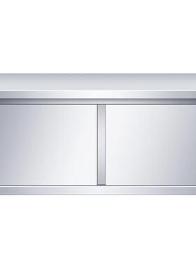 9W304不锈钢工作台厨房操作台面储物柜切菜桌子带拉门烘焙案板商