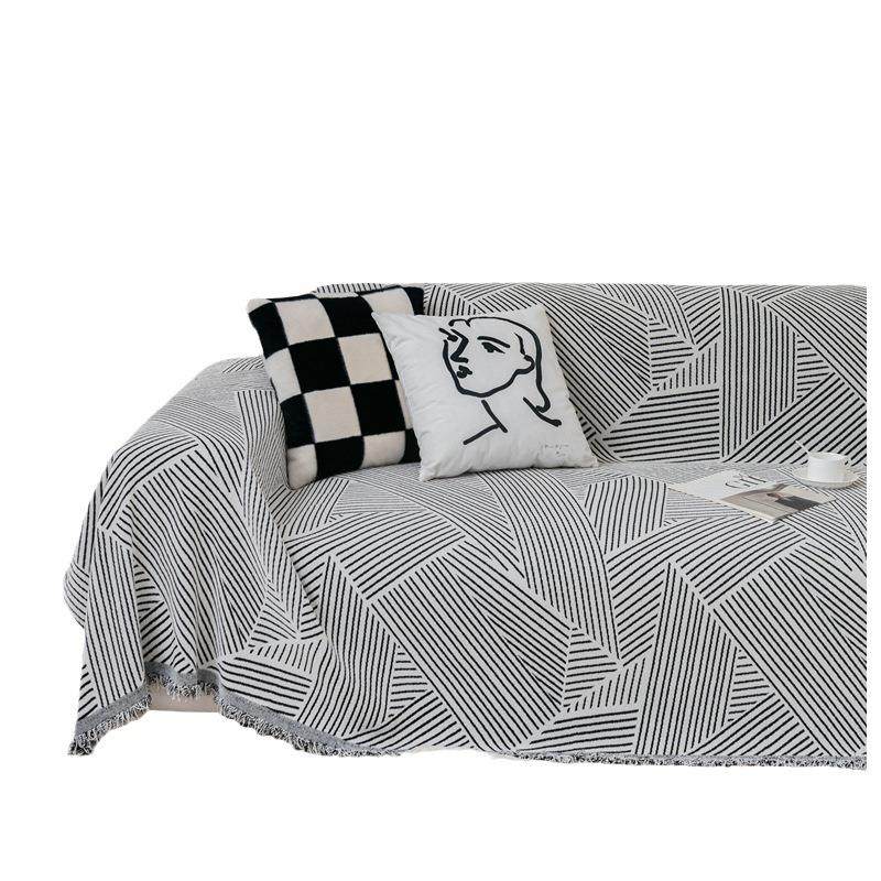 一体全盖加厚雪尼尔线条几何防猫抓现代简约沙发巾沙发垫四季通用,居家布艺,沙发套,淘宝优惠券,粉丝福利购,淘宝优惠卷