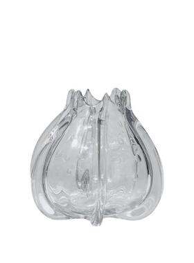 现代简约家居装饰透明玻璃花器摆件酒店餐厅样板间软装艺术插花瓶