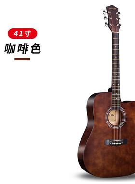 直供38寸吉他民谣吉他初学缺角椴木41寸吉他新手练习琴木吉他