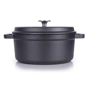 源头工厂铸铁锅24cm汤锅加厚无涂层双耳炖锅平底支持打标