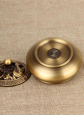 铜香炉摆件吉祥如意铜平底香炉摆件铜龙款香炉摆件铜盘香炉檀香炉