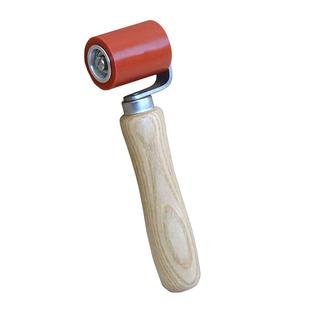 45MM红色手持式硅胶压轮PVC防水卷膜材耐高温滚轮轴承压辊滚筒