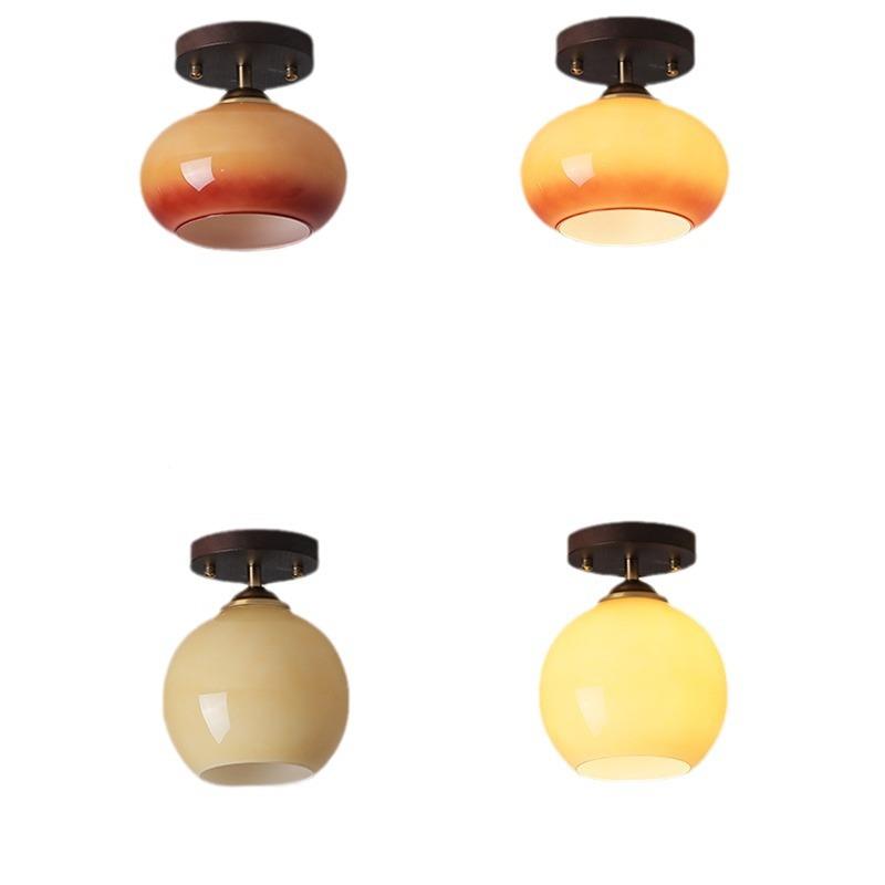 中古风过阳台柿子灯古奶油门厅户道走廊衣帽间飘窗实复木668吸入