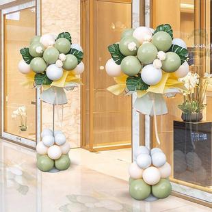 七夕情人节开业气球花篮立柱周年庆活动装饰商场门店铺气氛场景布