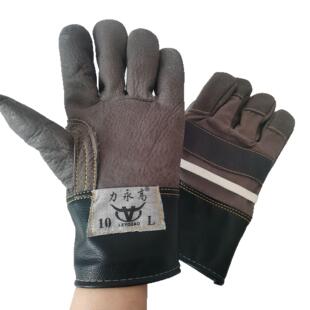 港版好运力永高牌建筑扎铁手套加厚头层皮搬砖耐磨钣金防油污防刺