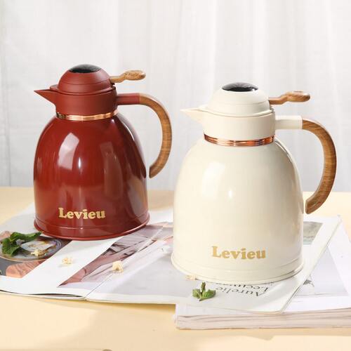 levieu保温壶结婚陪嫁水壶一对红色暖壶小焖茶壶家用热水瓶闷泡壶
