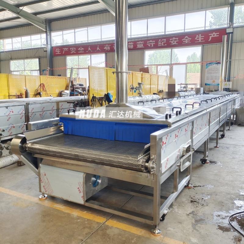 小煮龙虾烫蒸煮流水线 连式蟹棒蒸漂机 五香续鹌SSG鹑蛋巴氏杀菌