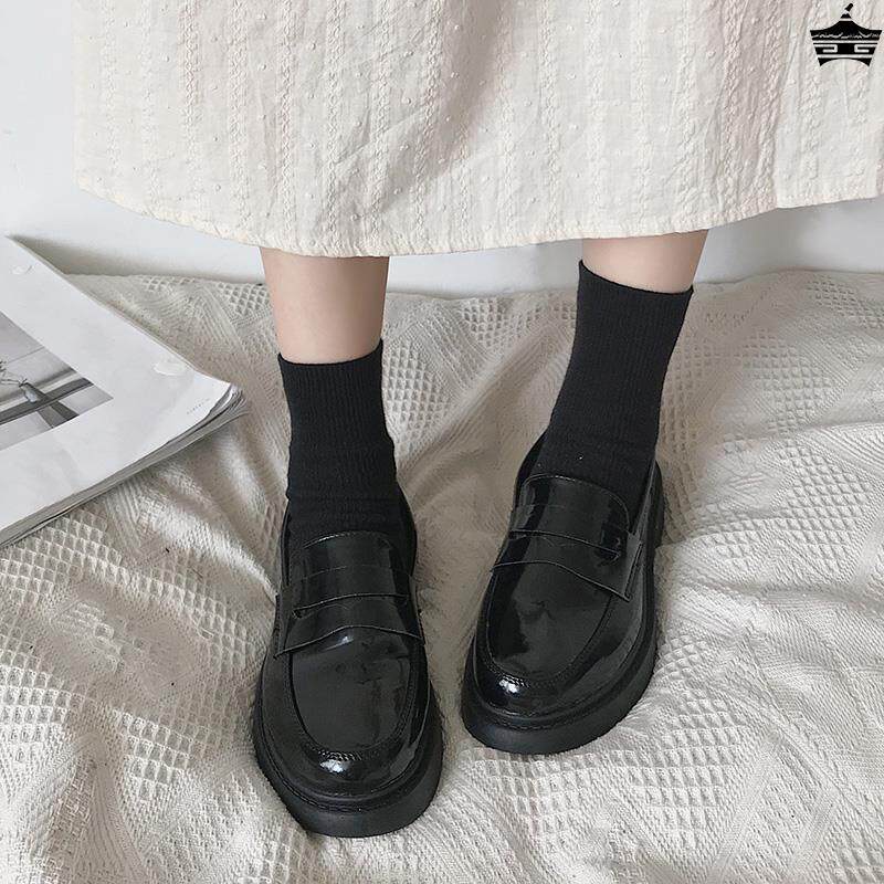 适合穿小皮鞋的袜子女夏款黑色薄款中筒防臭夏天纯棉白色ins潮jk