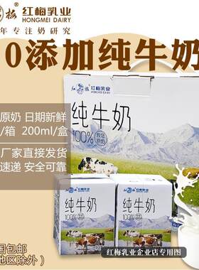 红梅乳业新品纯牛奶 小盒装 新品上市