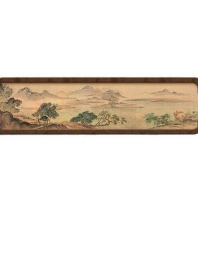 《湖山春暖图》客厅沙发背景墙装饰画2026新款宋美学山水画国画