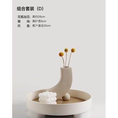 北欧装饰品样板房浴室卫生间家居烛台摆件香薰软装搭配设计托盘