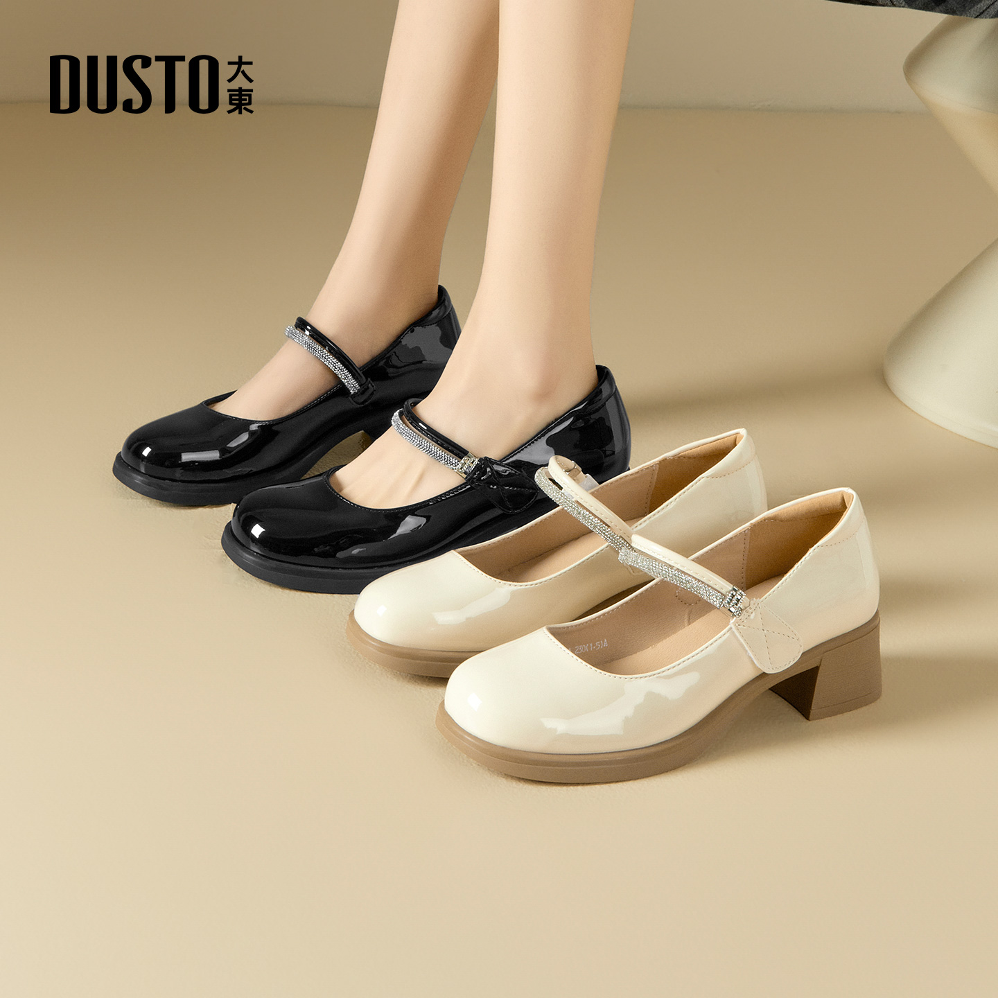 大东女鞋玛丽珍鞋圆头洛丽塔皮鞋