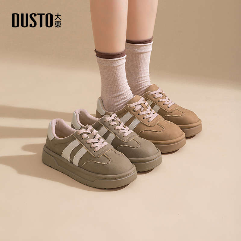 大东阿甘鞋平底系带圆头休闲鞋女