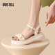 女2026夏季 新款 休闲时尚 大东凉鞋 平底厚底女凉鞋 简约一字带潮流女