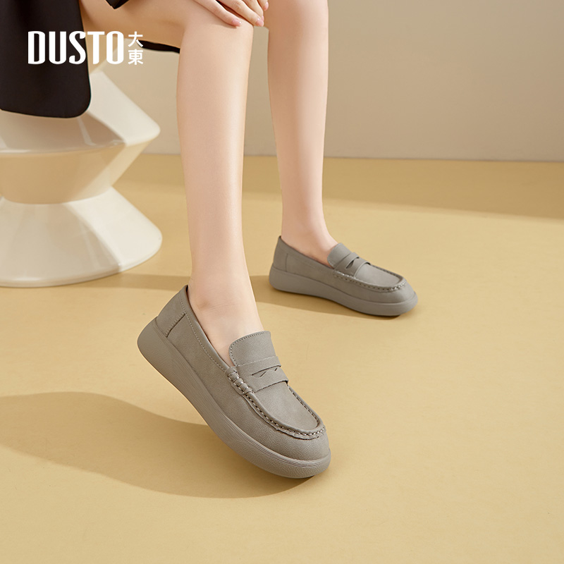 大东乐福鞋女鞋复古勃肯鞋豆豆鞋
