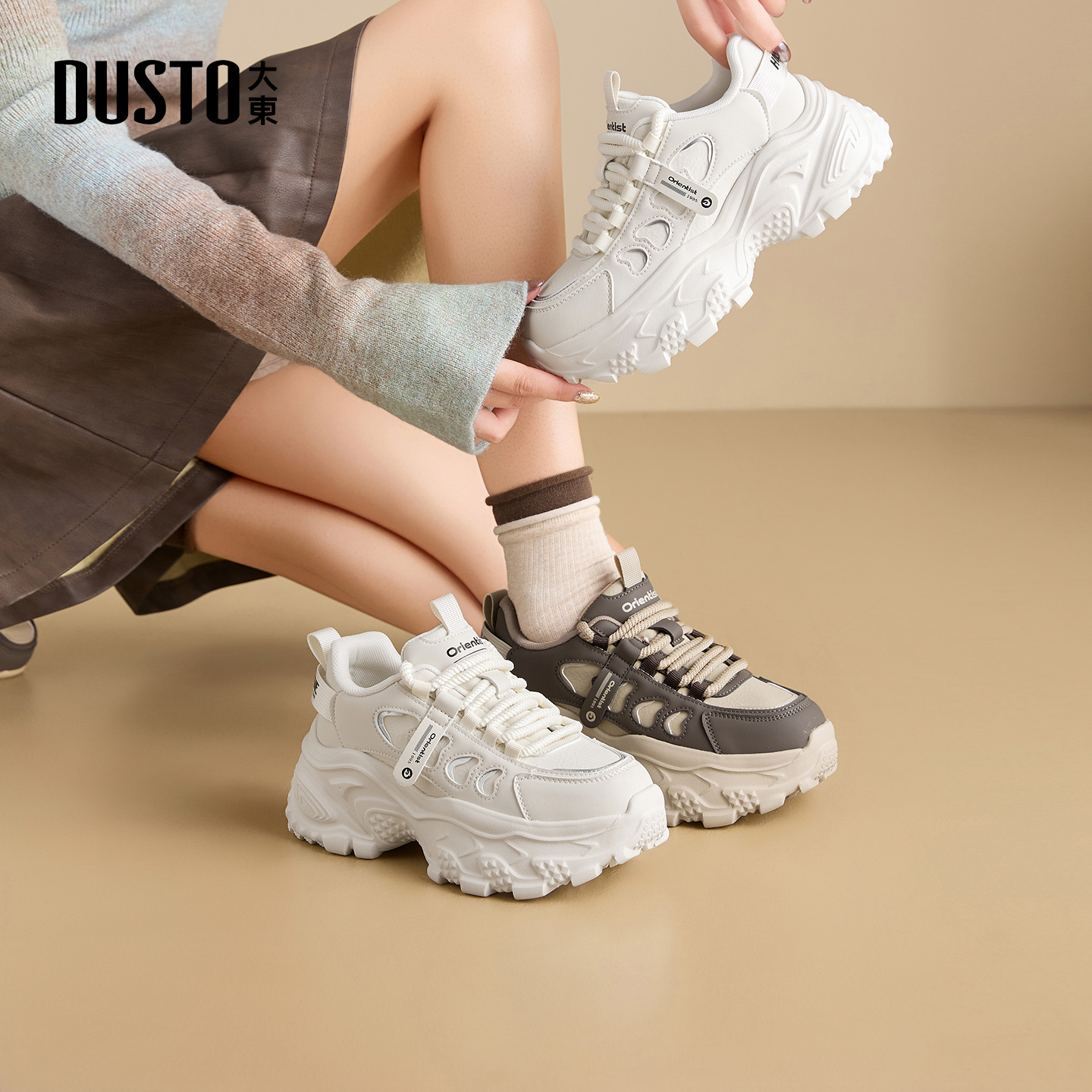 大东女鞋时尚百搭休闲运动老爹鞋