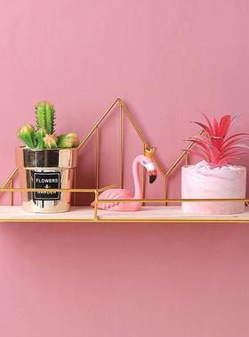 客厅墙面装饰置物架北欧式ins壁饰壁挂墙饰创意铁艺卧室墙壁挂件