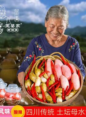 王婆家四川泡菜什锦老坛子母水泡儿菜仔姜藠头酸萝卜豆角辣椒开味