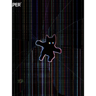 忍者猫咪 暗影突袭挠击 防水多用汽摩平面贴纸 原创 TLP反光车贴