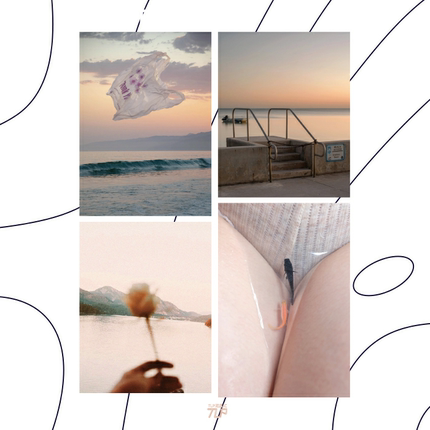 TLP反光贴纸 心情切片系列粉藕色泳池海岸花朵金鱼笔记本电脑