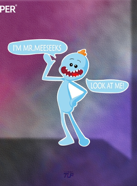 TLP反光车贴 Mr.MeeSeeks使命先生贴纸防水汽车贴纸
