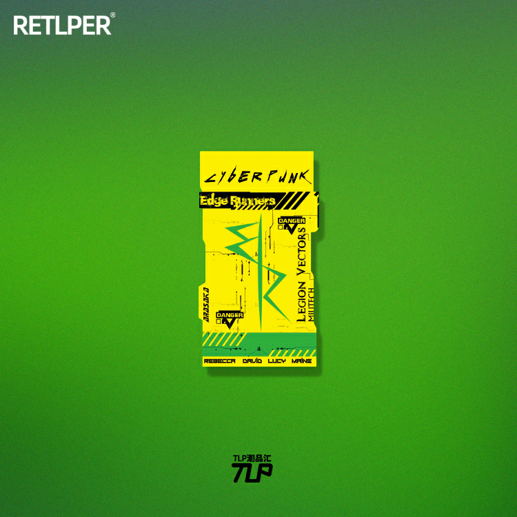 TLP反光车贴 边缘行者 赛博朋克2077Edgerunners多用防水机车贴纸