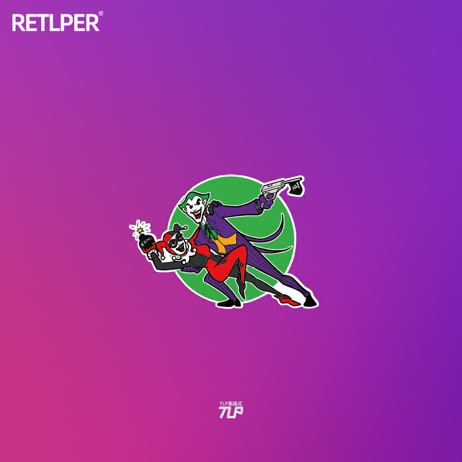 小丑贴纸卡通遮挡划痕装饰贴