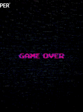 TLP反光车贴 GAME OVER游戏结束 显示屏像素风平面防水后风挡贴纸