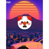 TLP反光车贴 小丑竟是我自己joker表情emoji多用防水平面机车贴纸