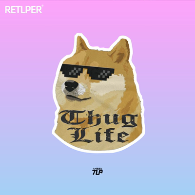 TLP反光车贴THUGLIFE匪帮生活