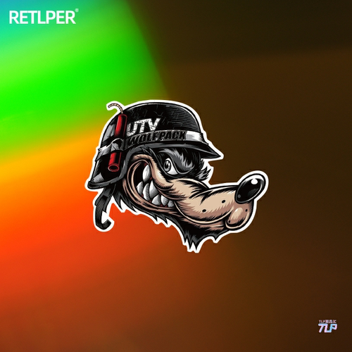 反光车贴wolf灰狼utv动物图腾