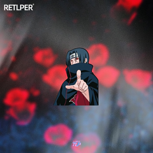 TLP反光车贴 火影忍者宇智波鼬晓Uchiha Itachi日漫动漫防水贴纸