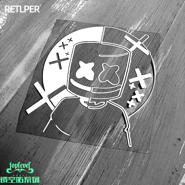 tlp镂空车贴棉花糖电音行李箱