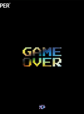 TLP镂空车贴 像素英文GAME OVER红白机怀旧游戏机70后80后防水贴
