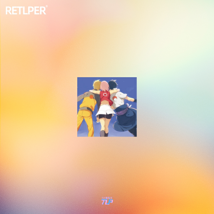 tlp反光车贴 火影忍者旋涡鸣人春野樱宇智波佐助三人组背影贴纸