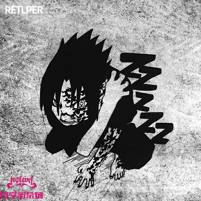 镂空车贴火影忍者宇智TLP波佐助