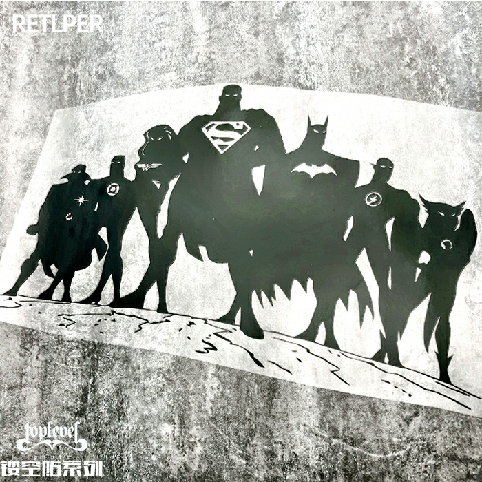 蝙蝠侠tlp镂空影响超人车贴