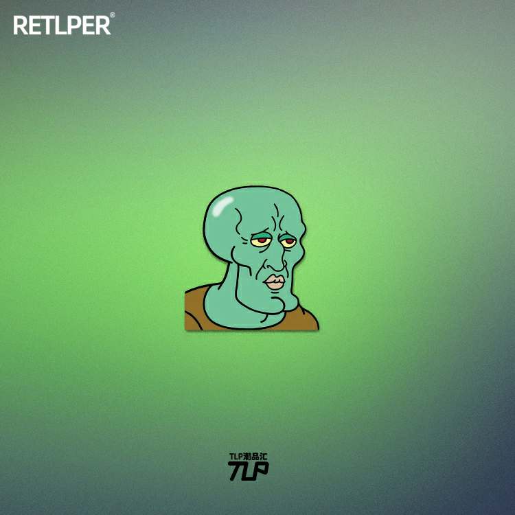 贴纸纯阳化忧郁眼神黑化章鱼哥